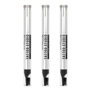 3x Maybelline Tattoo Studio Brow Lift Stick Deep Brown