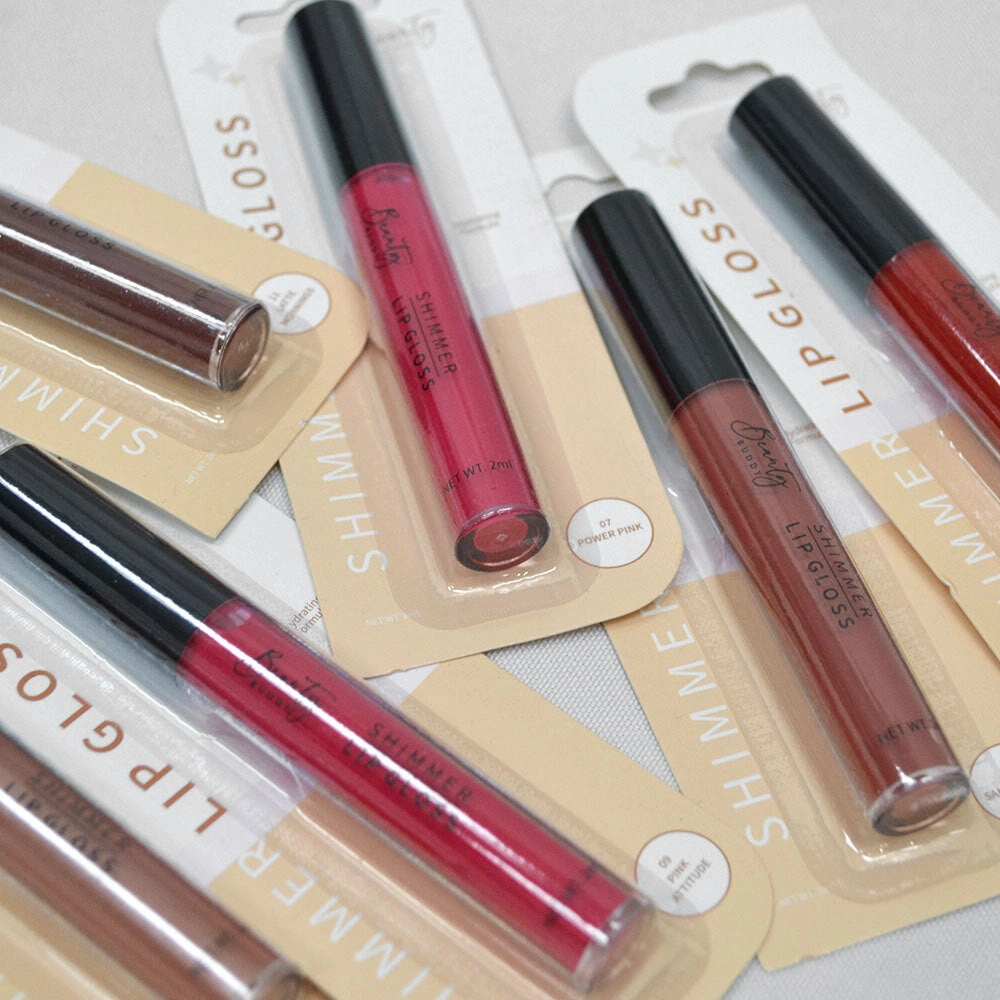 3x Beauty Buddy Shimmer Lip Gloss 07 Power Pink 2ml