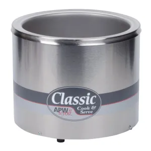 APW RCW11 11 Qt. Round Countertop Warmer Cooker / Server