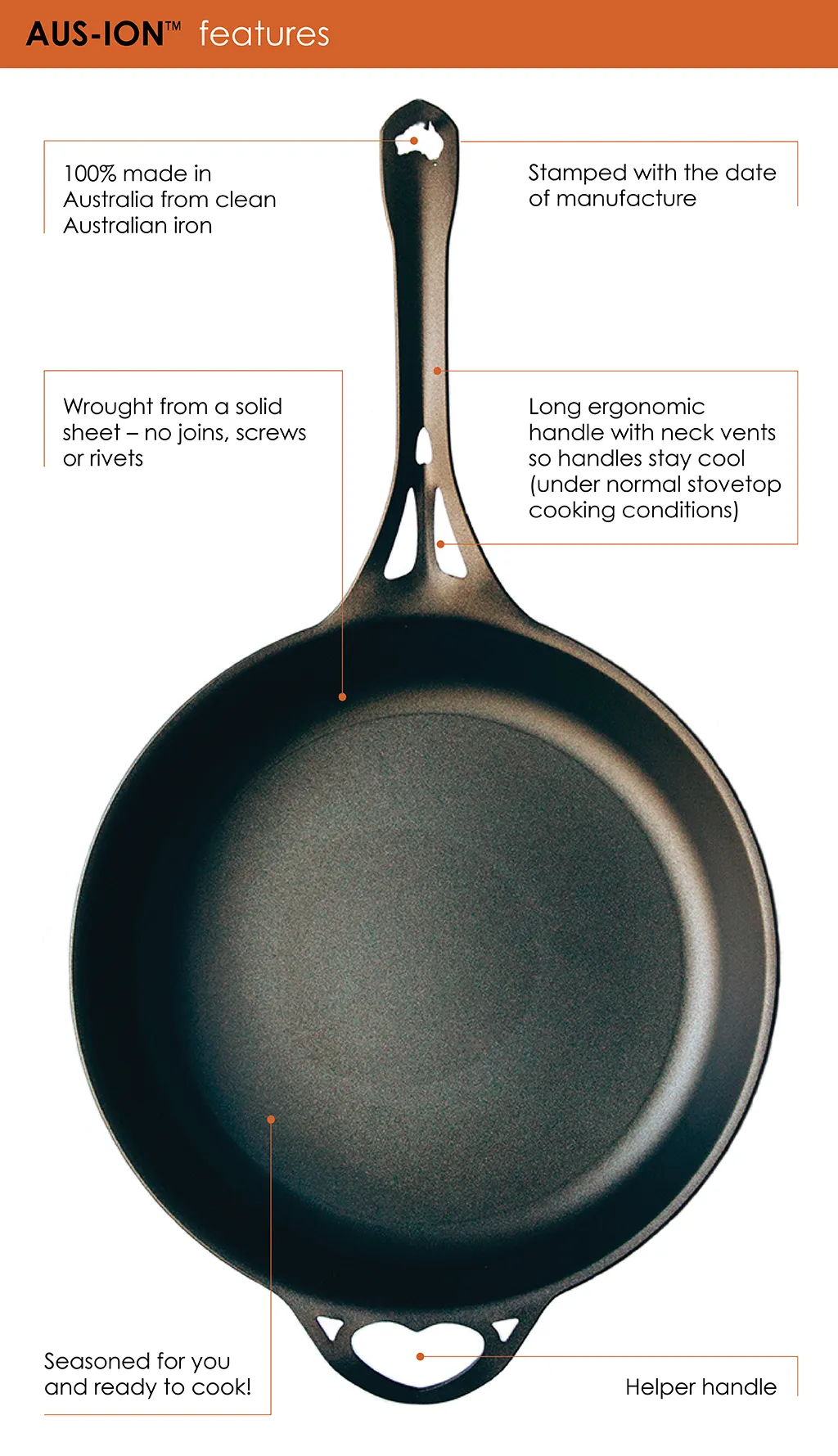 Aus-ion Quenched by Solidteknics 35cm Bigga Skillet
