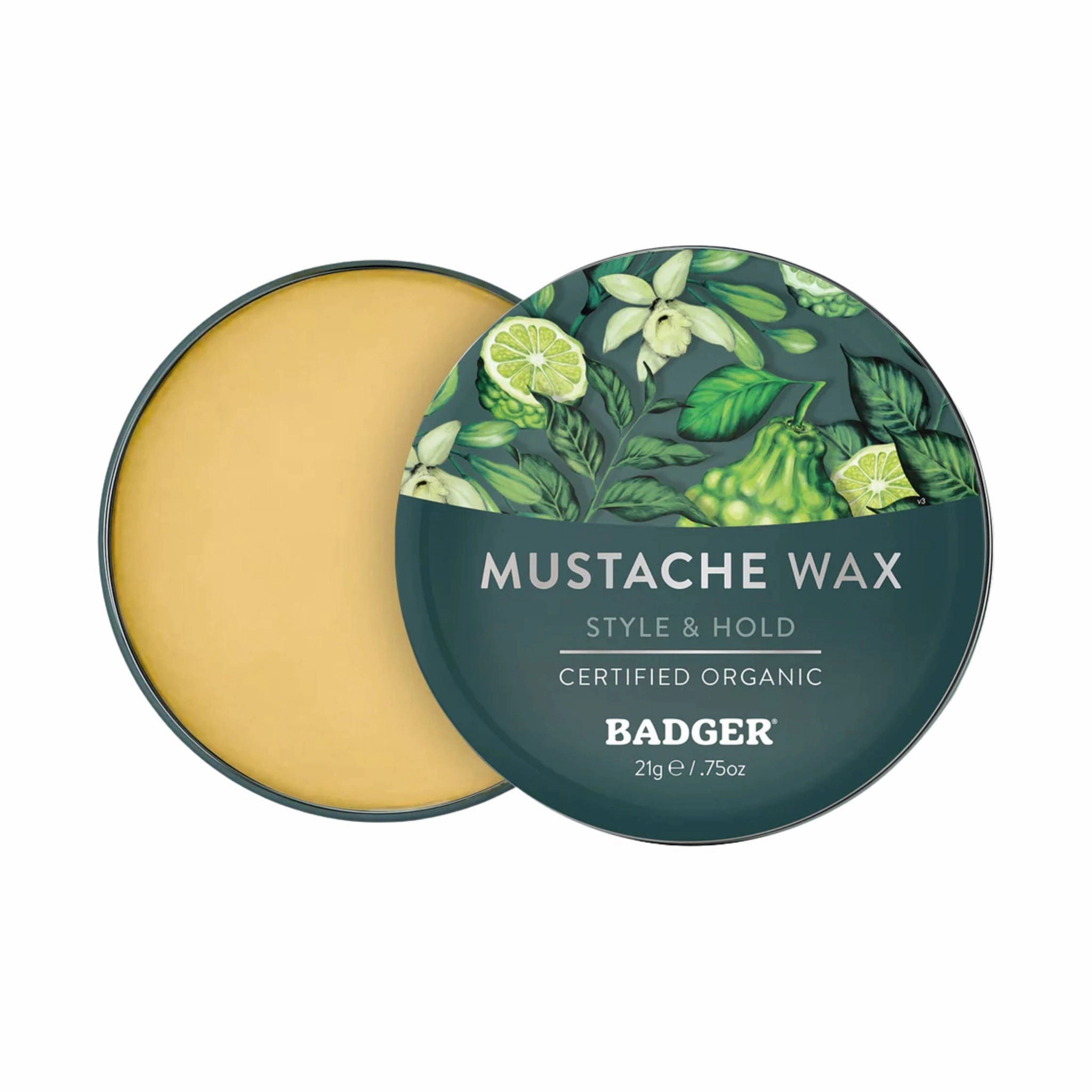 Badger Mustache Wax .75oz Tin - Navigator Class Man Care