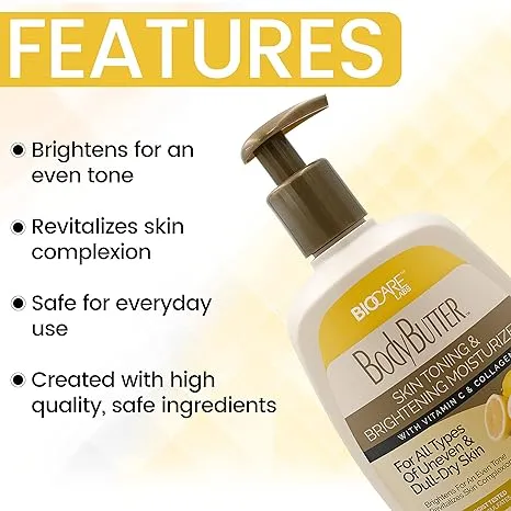 Biocare Body Butter Skin Toning & Brightening Moisturizer - 16 oz