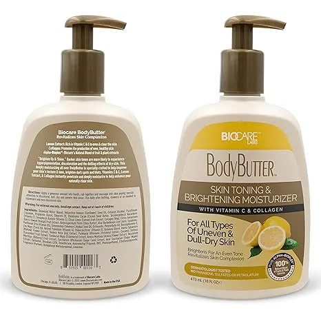 Biocare Body Butter Skin Toning & Brightening Moisturizer - 16 oz