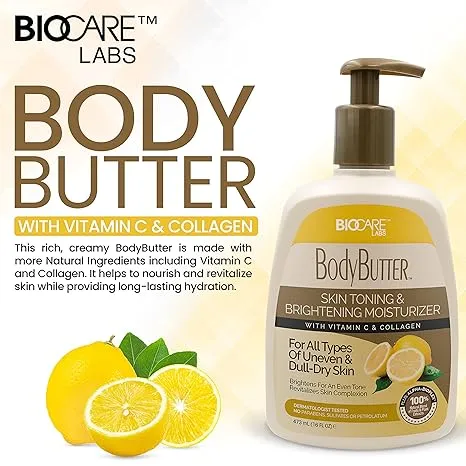 Biocare Body Butter Skin Toning & Brightening Moisturizer - 16 oz