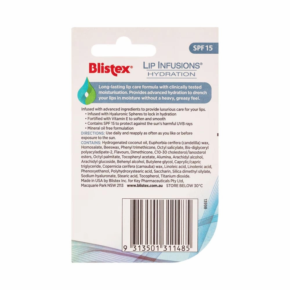 Blistex Lip Infusions SPF15 Hydration 3.7g