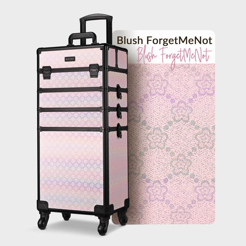 Byootique Pro 4in1 Rolling Makeup Case Cosmetic Trolley w/ Key Lock