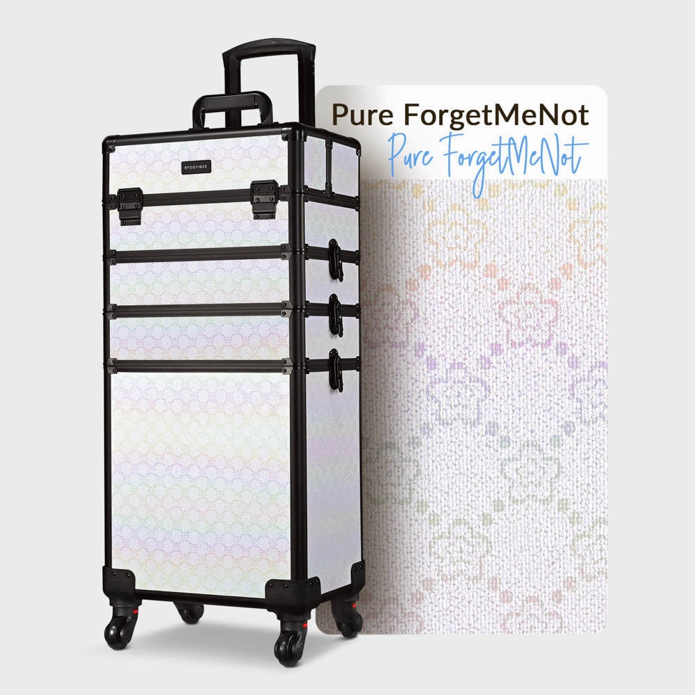 Byootique Pro 4in1 Rolling Makeup Case Cosmetic Trolley w/ Key Lock