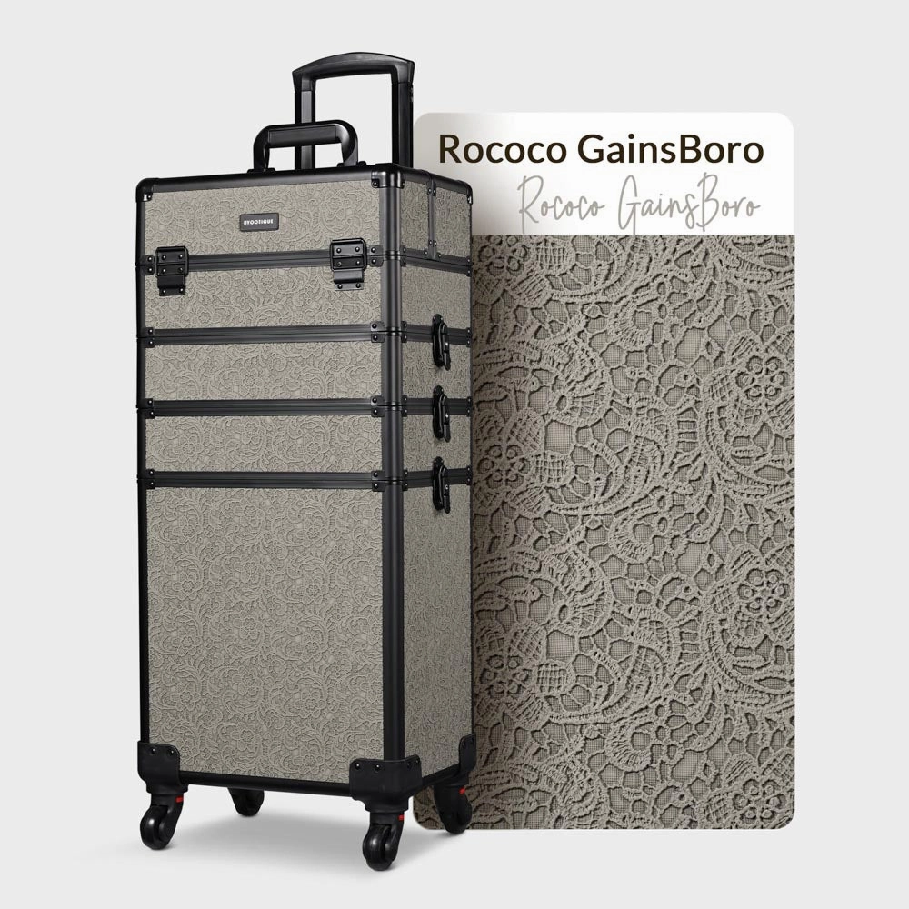 Byootique Pro 4in1 Rolling Makeup Case Cosmetic Trolley w/ Key Lock