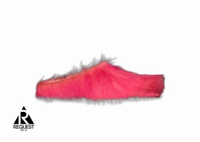 Calf Hair Fussbett Sabot Slipper Lipstick