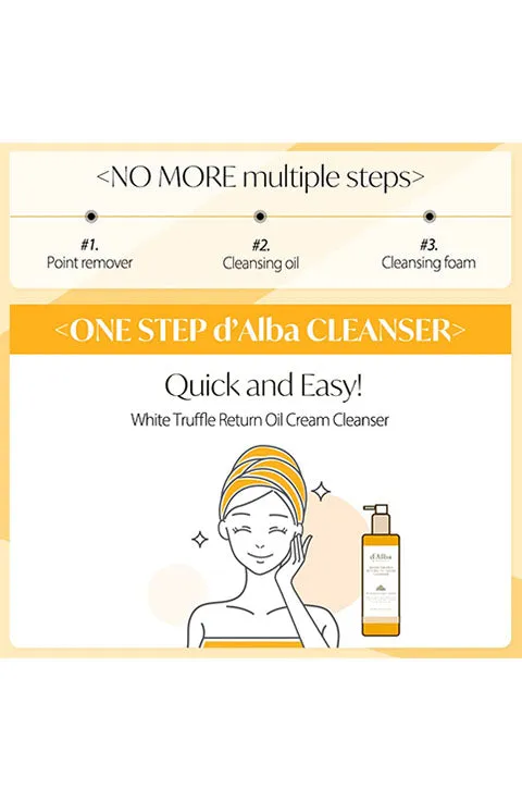 [d’Alba] Italian White Truffle White Truffle Return Oil Cream Cleanser (150Ml/5.07fl.oz)