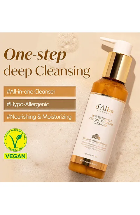 [d’Alba] Italian White Truffle White Truffle Return Oil Cream Cleanser (150Ml/5.07fl.oz)