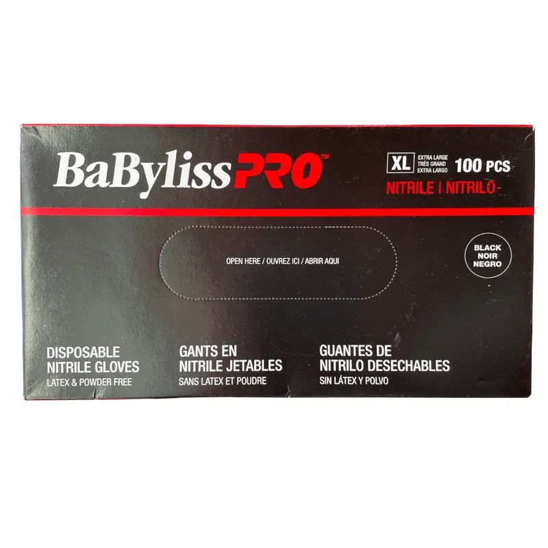 Disposable Black Nitrile Gloves Box of 100