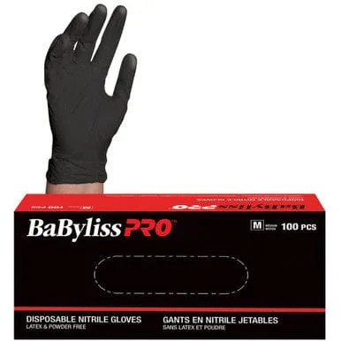 Disposable Black Nitrile Gloves Box of 100
