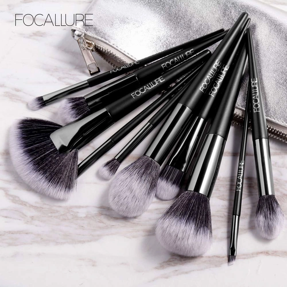 Focallure Makeup Brushes 10pcs Kit With Bag