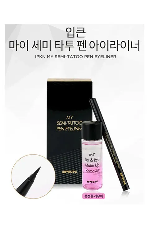 IPKN My Semi-Tattoo Pen Eyeliner Real Black Set