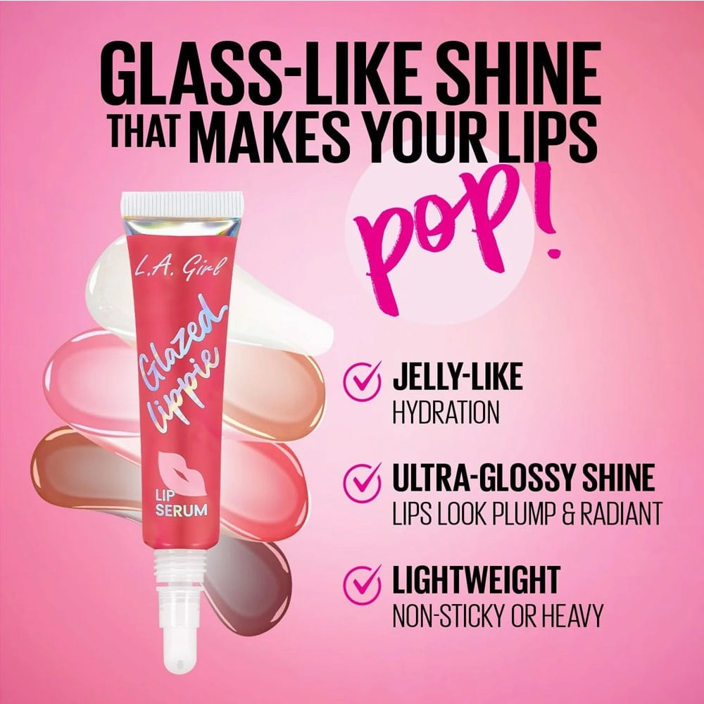 LA Girl Glazed Lippie Lip Serum Nudie 12ml