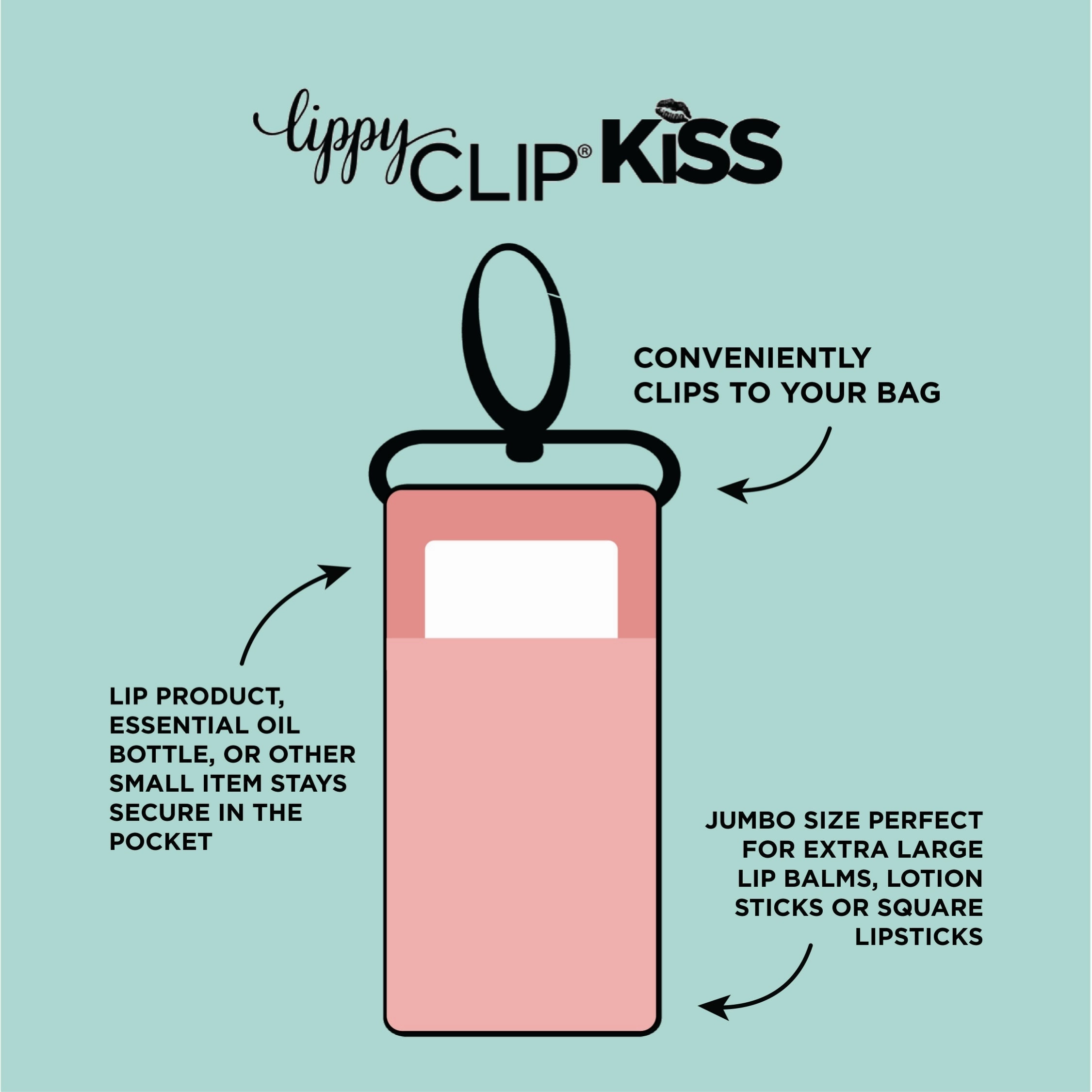 Leopard Sunflower LippyClipKISS for larger lip balms, essential oil rollers, and more