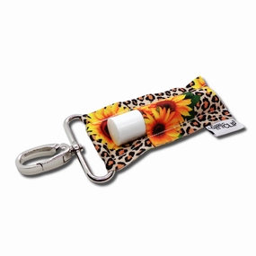 Leopard Sunflower LippyClipKISS for larger lip balms, essential oil rollers, and more