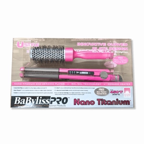 Nano Titanium 1'' Ceramic Flat Iron   Hair styling brush