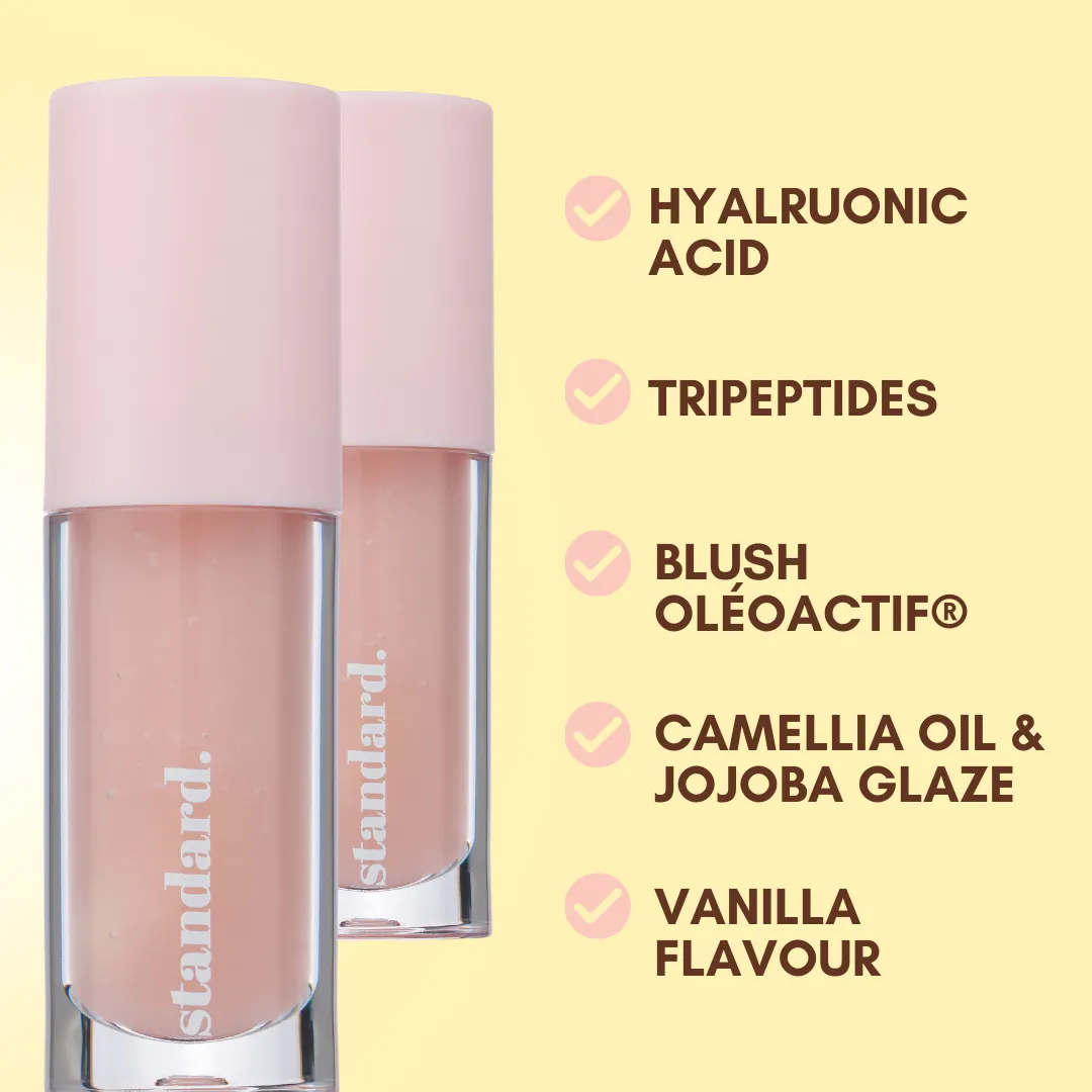Tripeptide-1 Lip Glaze with Hyaluronic Acid, Tripeptides & Jojoba