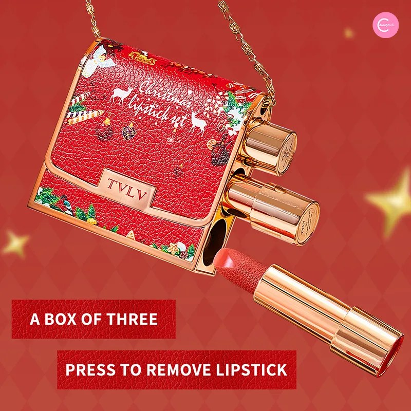 TVLV Christmas Nude 3-Piece Lipstick Set