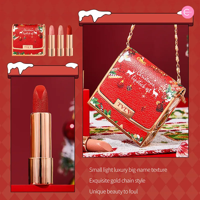 TVLV Christmas Nude 3-Piece Lipstick Set